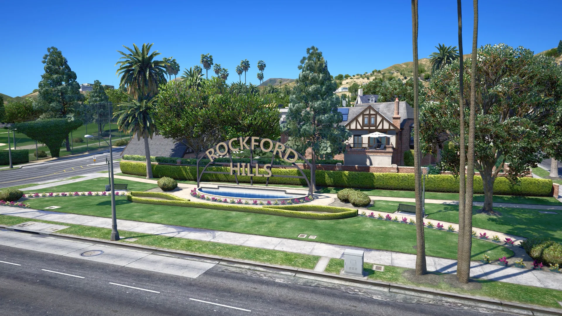 Rockford Hills ngập hoa - trước khi cài mod